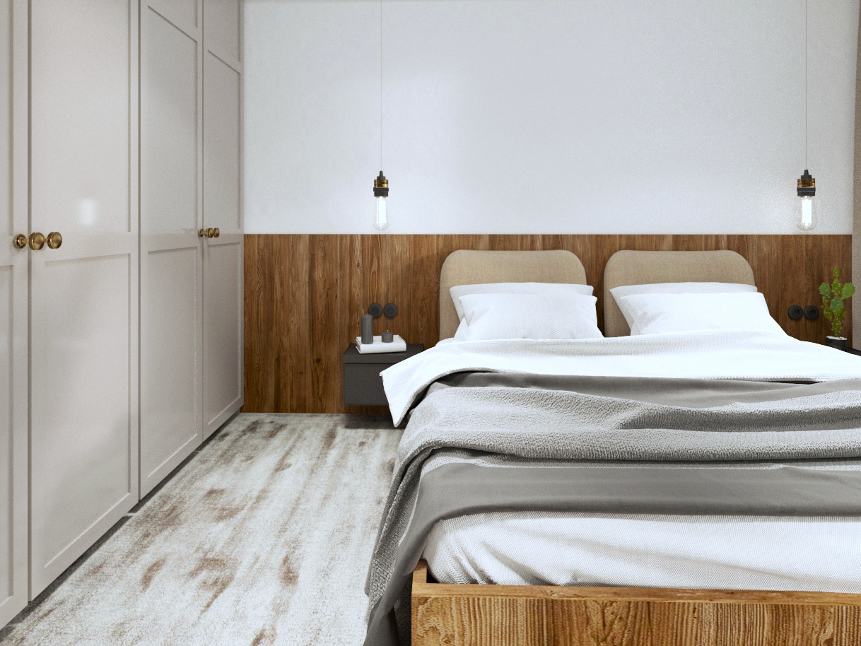 Projekt sypialni w stylu rustykalnym