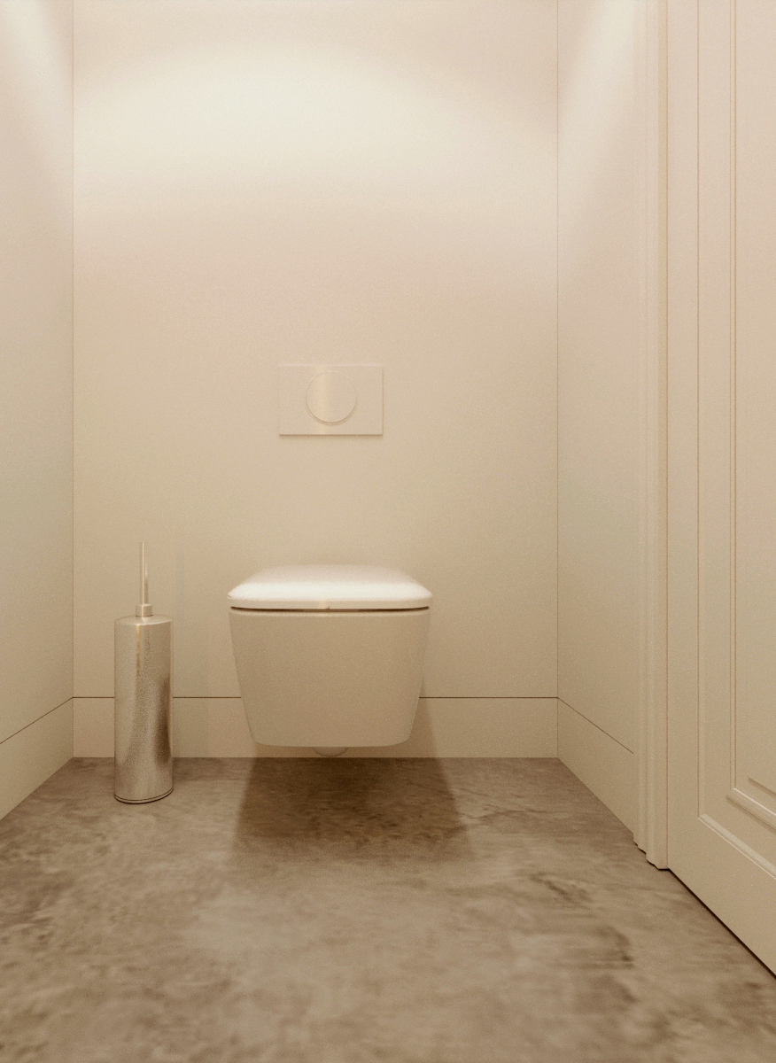 minimalistyczna jasna łazienka - aranżacja wnętrz kraków