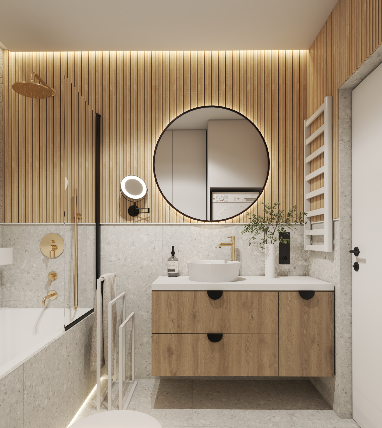 architektura wnętrz studio kraków - nowoczesna łazienka