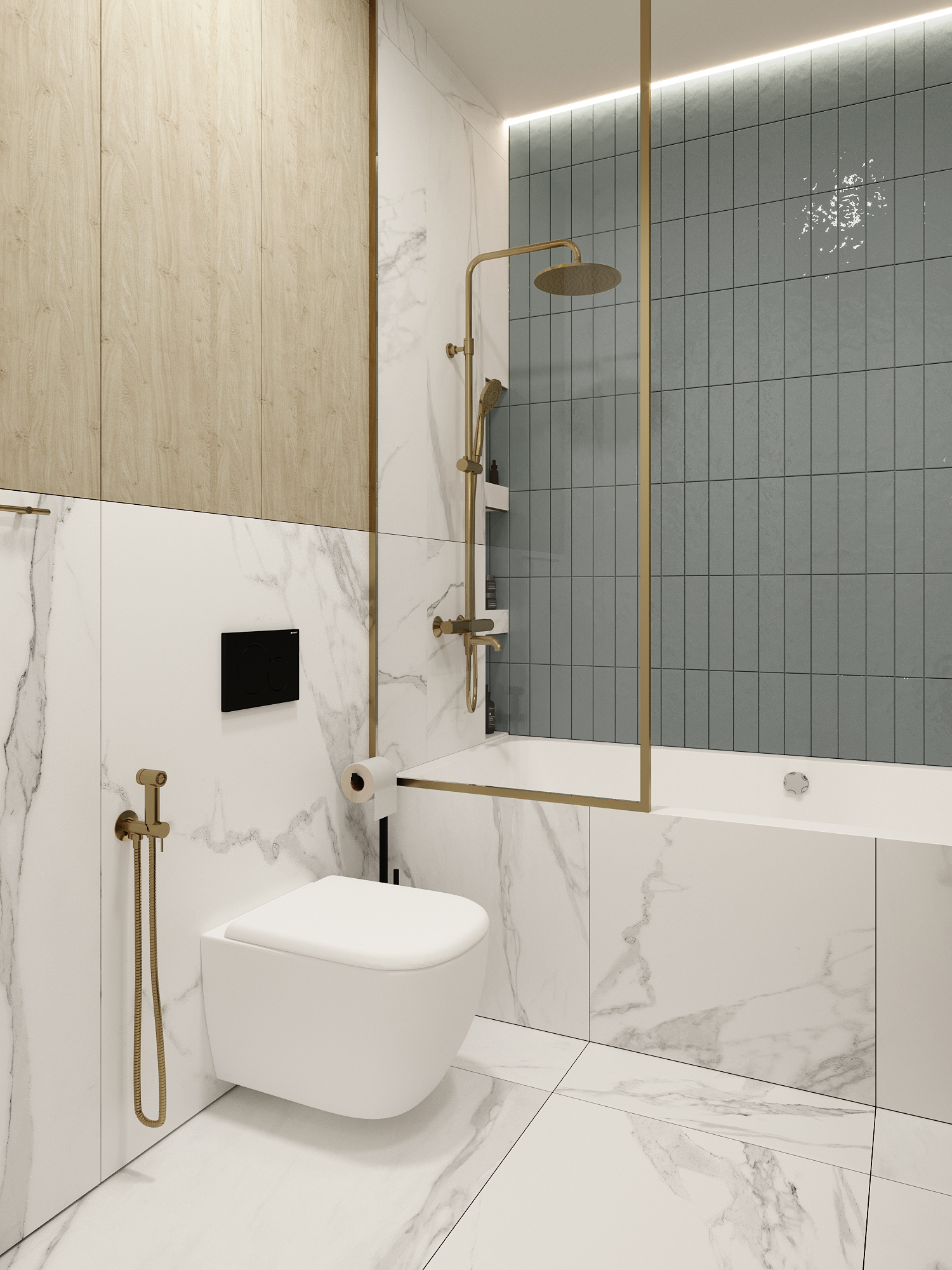 minimalistyczne łazienki - architektura wnętrz studio kraków