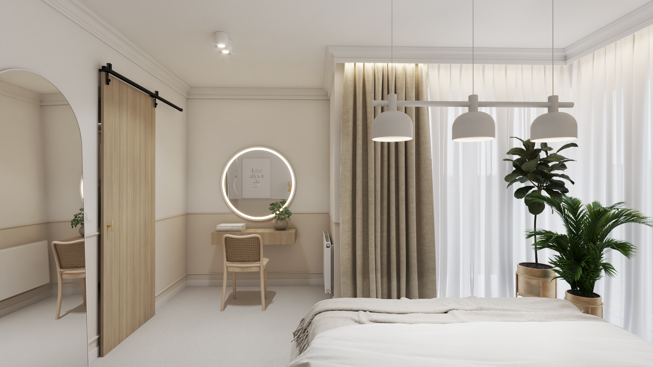 Projekt sypialni - architekt wnętrz kraków
